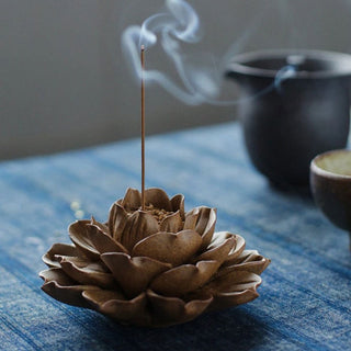 Buddha Gift Tibetan Backflow Lotus Meditation Incense Burner