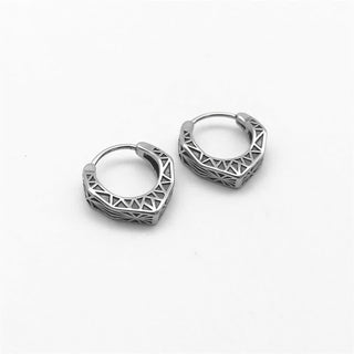 Buddha Gift Viking Hoop Titanium Steel Balance Earrings
