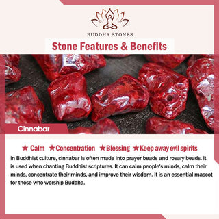 Buddha Gift Natural Lucky Cinnabar Bead Blessing String Bracelet Anklet