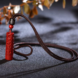 Buddha Gift Tibetan Cinnabar Mantra Concentration String Necklace
