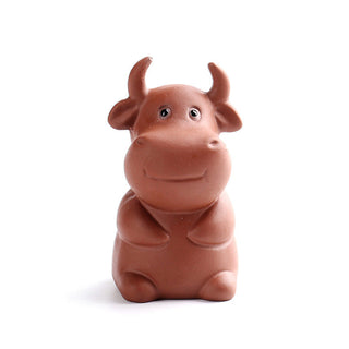 Buddha Gift Chinese Zodiac Purple Clay Wealth Ceramic Tea Pet Home Figurine Decoration