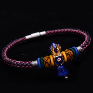 Buddha Gift Tibetan Handmade Dorje Vajra Strength Eight Threads String Bracelet
