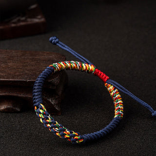 Buddha Gift Tibetan Handmade Colorful King Kong Knot Luck Braid String Bracelet