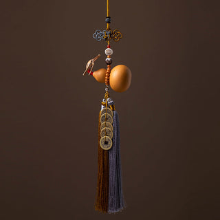 Buddha Gift Feng Shui Coins Gourd Chinese Knot Lucky Coins Five Emperor Money Wealth Tassels Decoration