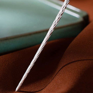 Buddha Gift 925 Sterling Silver Hetian White Jade Flower Blessing Hairpin