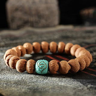 Buddha Gift Tibetan Bodhi Seed Turquoise Amber Protection Bracelet
