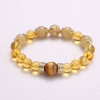 Buddha Gift Citrine Generosity Prosperity Beaded Bracelet