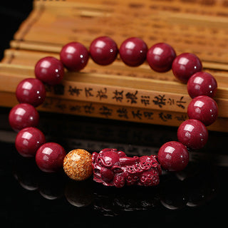 Buddha Gift Tibetan Cinnabar Pixiu Calm Bracelet