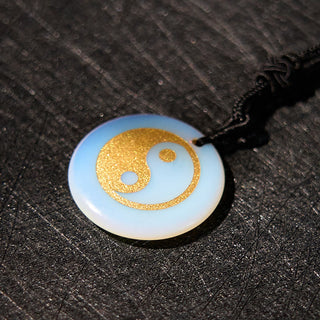 Buddha Gift Various Crystal Amethyst Tiger Eye Green Aventurine Yin Yang Spiritual Necklace Pendant