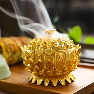 Buddha Gift Tibetan Lotus Shaped Purify Incense Burner