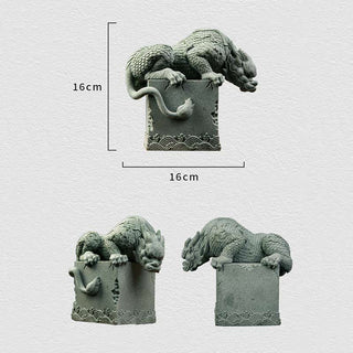 Buddha Gift Feng Shui Standing Sitting Dragon Success Luck Home Decoration