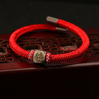 Buddha Gift 925 Sterling Silver Perfect Knot King Kong Knot Faith Strength Bracelet