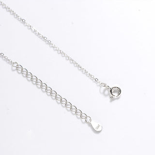 Buddha Gift 925 Sterling Silver White Agate Fu Character Happiness Luck Necklace Pendant