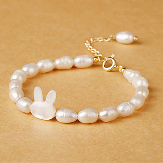 Buddha Gift Natural Pearl Cute Rabbit Sincerity Bracelet