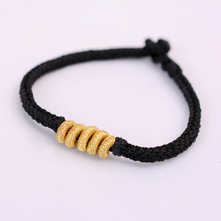 Buddha Gift Handmade Simple Design Chinese Knotting Luck Strength Braid String Bracelet