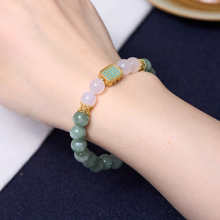 Buddha Gift Promote New Beginnings Mint Green Jade Bracelet Bangle Bundle