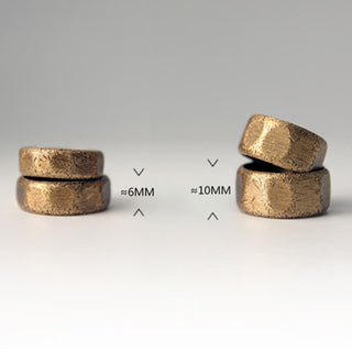 Buddha Gift Tibetan Simple Design Copper Brass Frosted Wealth Ring