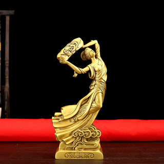 Buddha Gift Bodhisattva Nuwa Mends The Sky Protection Copper Statue Decoration