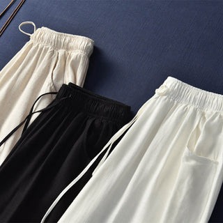 Buddha Gift Plain Wide Leg Pants Dance Women's Yoga Pants With Pockets