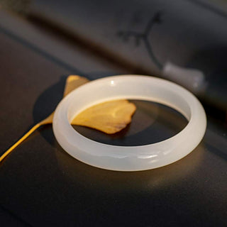 Buddha Gift Natural Chalcedony Harmony Positive Bracelet Bangle