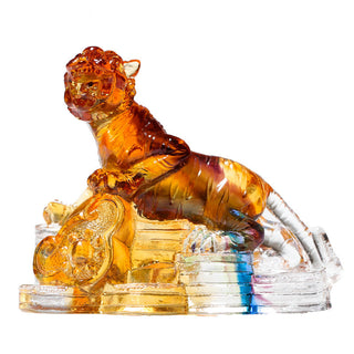 Buddha Gift Year of the Dragon Handmade 12 Chinese Zodiac Liuli Crystal Art Piece Protection Home Office Decoration