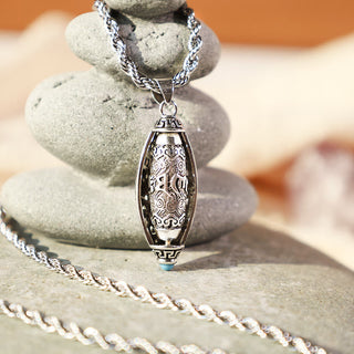 Buddha Gift Tibet Om Mani Padme Hum Protection Necklace Rotatable Pendant