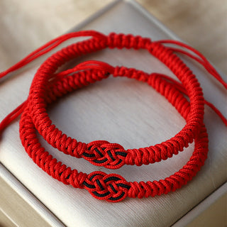 Buddha Gift 2Pcs Tibetan Luck Chinese Knot Protection String Bracelet