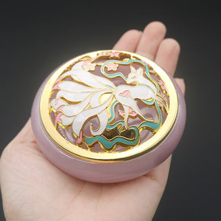 Buddha Gift Nine Tailed Fox Liuli Crystal Healing Meditation Incense Burner