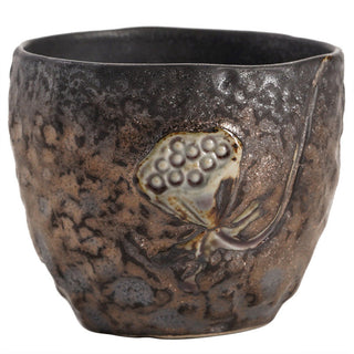 Buddha Gift Lotus Pod Leaf Flower Auspicious Clouds Ceramic Teacup Kung Fu Tea Cup