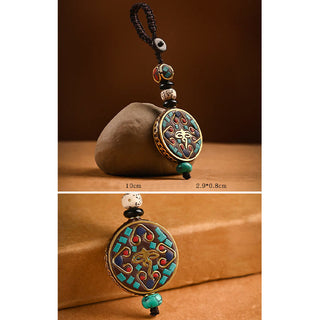 Buddha Gift Tibetan Om Mani Padme Hum Bodhi Seed Peace Key Chain