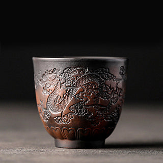 Buddha Gift Lotus Leaf Flower Landscape Dragon Bamboo Ceramic Teacup Kung Fu Tea Cup Bowl