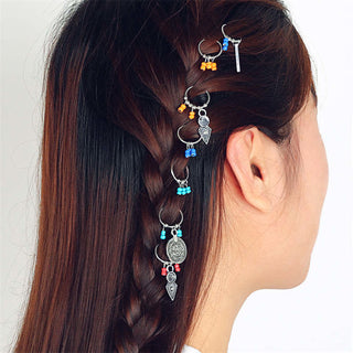 Buddha Gift Antique Leaf Coins Beads Barrette Hair Pins Decoration