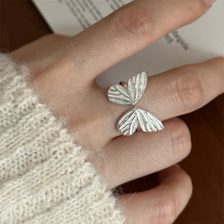 Buddha Gift 925 Sterling Silver Butterfly Love Freedom Ring