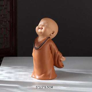 Buddha Gift Small Mini Meditation Praying Monk Serenity Resin Home Decoration