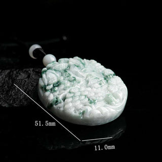 Buddha Gift Mountain Landscape Jade Abundance String Necklace