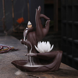 Buddha Gift Tibetan Lotus Blessing Incense Burner Decoration