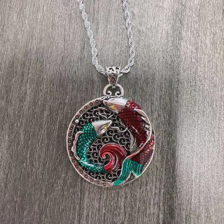 Buddha Gift Tibetan Copper Koi Fish Healing Necklace