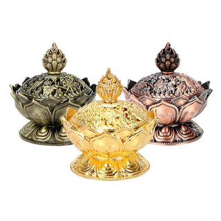 Buddha Gift Tibetan Lotus Shaped Purify Incense Burner