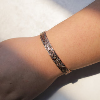 Buddha Gift Dragon Phoenix Magnetic Solid Copper Cuff Bracelet Bangle