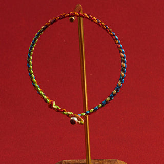 Buddha Gift "May you be blessed with peace and safety in all four seasons" Lucky Multicolored Bracelet