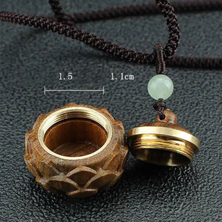 Buddha Gift Tibet Green Sandalwood Rosewood Om Mani Padme Hum Lotus Positive Soothing Necklace Pendant
