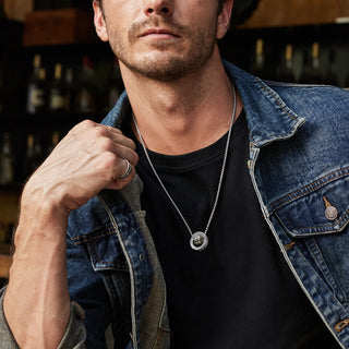 Buddha Gift Tibetan Om Mani Padme Hum Carved Peace Purity Chain Necklace Pendant