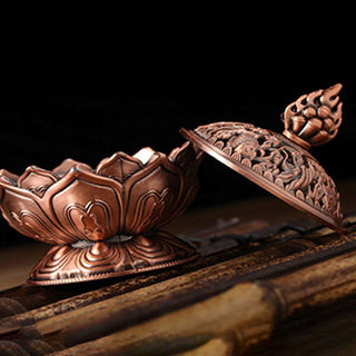 Buddha Gift Tibetan Lotus Shaped Purify Incense Burner