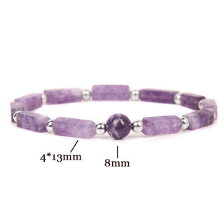 Buddha Gift Natural Crystal Amethyst Tiger Eye Spiritual Balance Bracelet