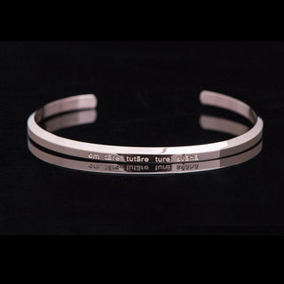 Buddha Gift Six True Words Engraving Titanium Steel Blessing Protection Bracelet