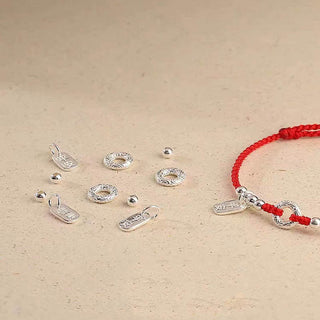 Buddha Gift 925 Sterling Silver Auspicious Clouds Peace Buckle Safe And Sound Bracelet Anklet