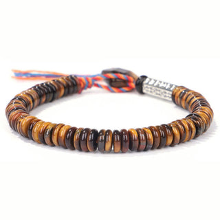 Buddha Gift Tibetan Tiger Eye Om Mani Padme Hum Protection Power Bracelet