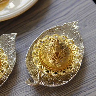 Buddha Gift Tibetan Gold Mini Leaf Coaster Meditation Incense Burner