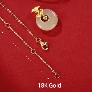 Buddha Gift 925 Sterling Silver Natural Hetian Jade Carnation Flower Prosperity Necklace Pendant