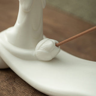 Buddha Gift Buddha Monk Ceramic Sea Wave Mountain Blessing Incense Burner Decoration